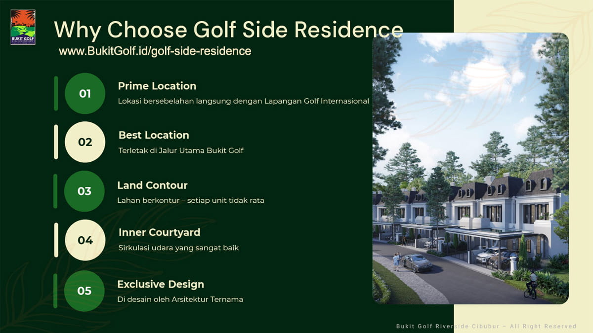 Fasilitas Sekitar Golf Side Residence Cibubur